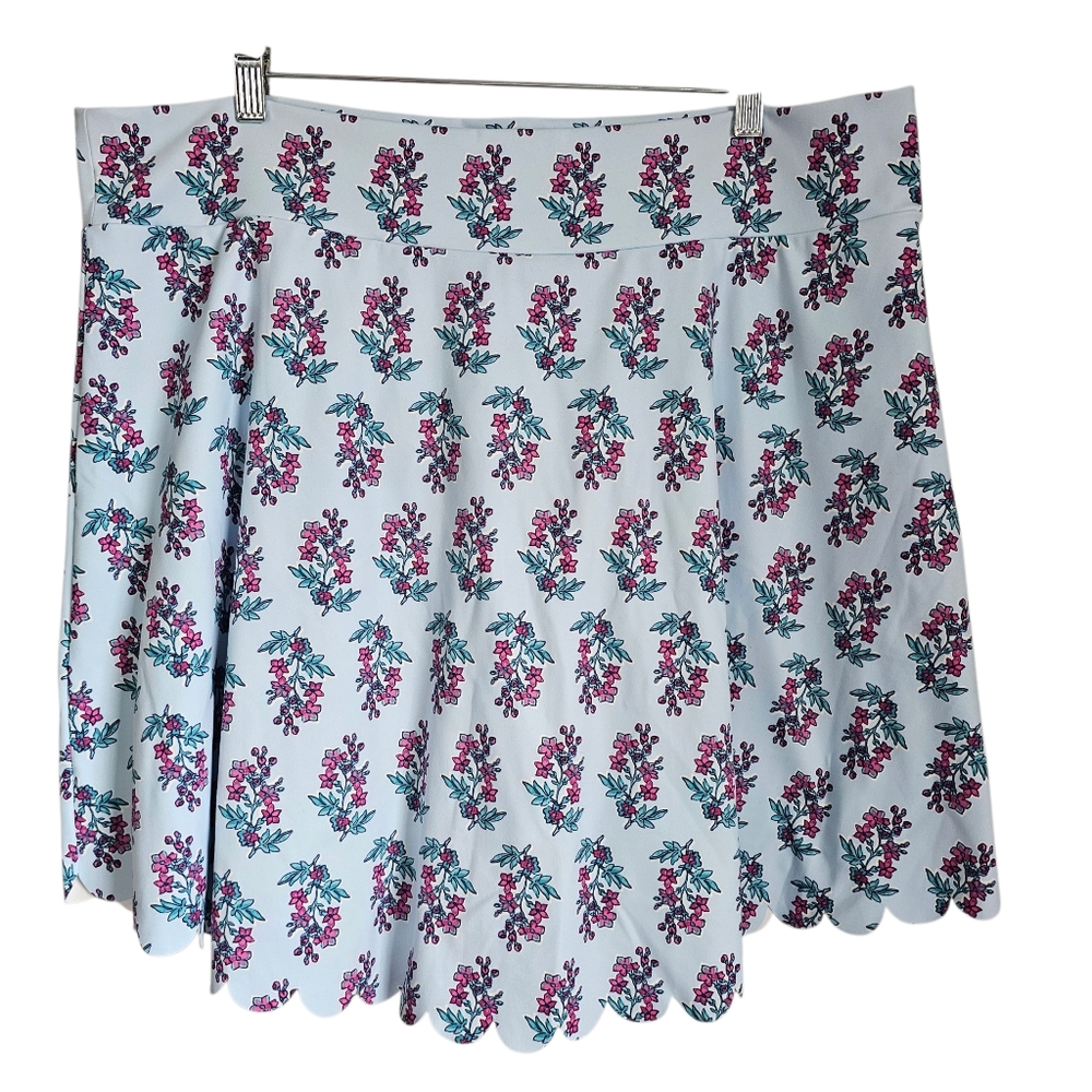 NWT J. CREW Scalloped Floral Active-Wear Skort
